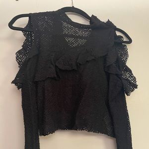 Lace Zara shirt with open shoulder